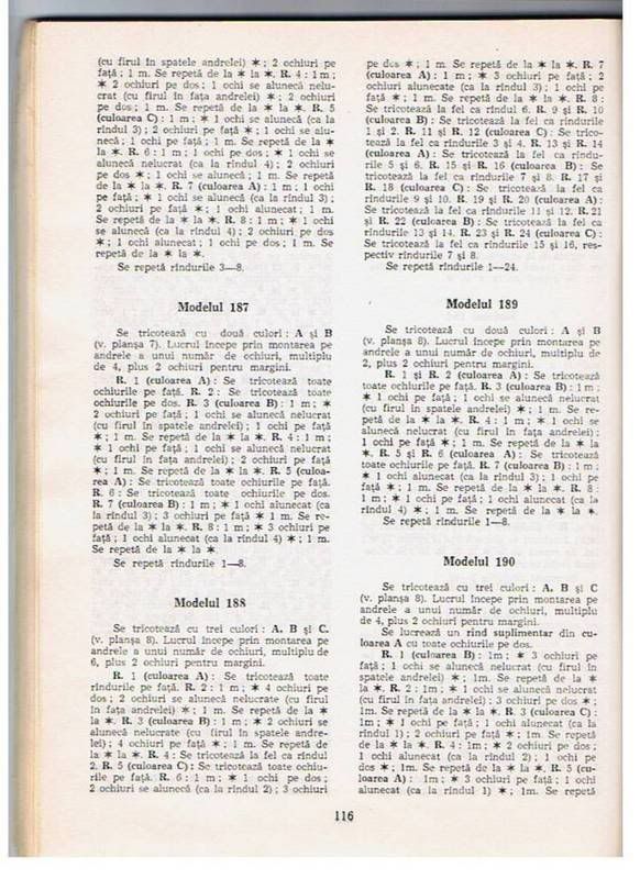modele tricotaje manuale in doua culori
